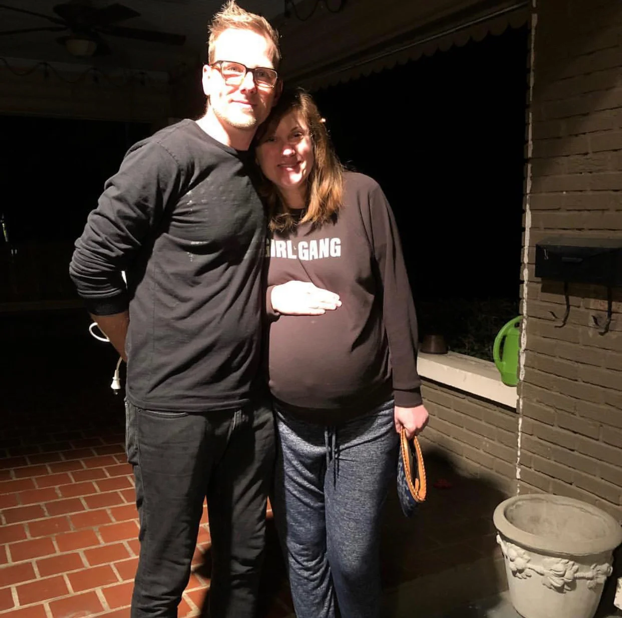My Dad wanted to take our photo as we left for the hospital because he knows me well and knew I’d want it later. I was smiling here, but I remember at the time this was the last thing I wanted to do! I was just focused on what was happening in my body.