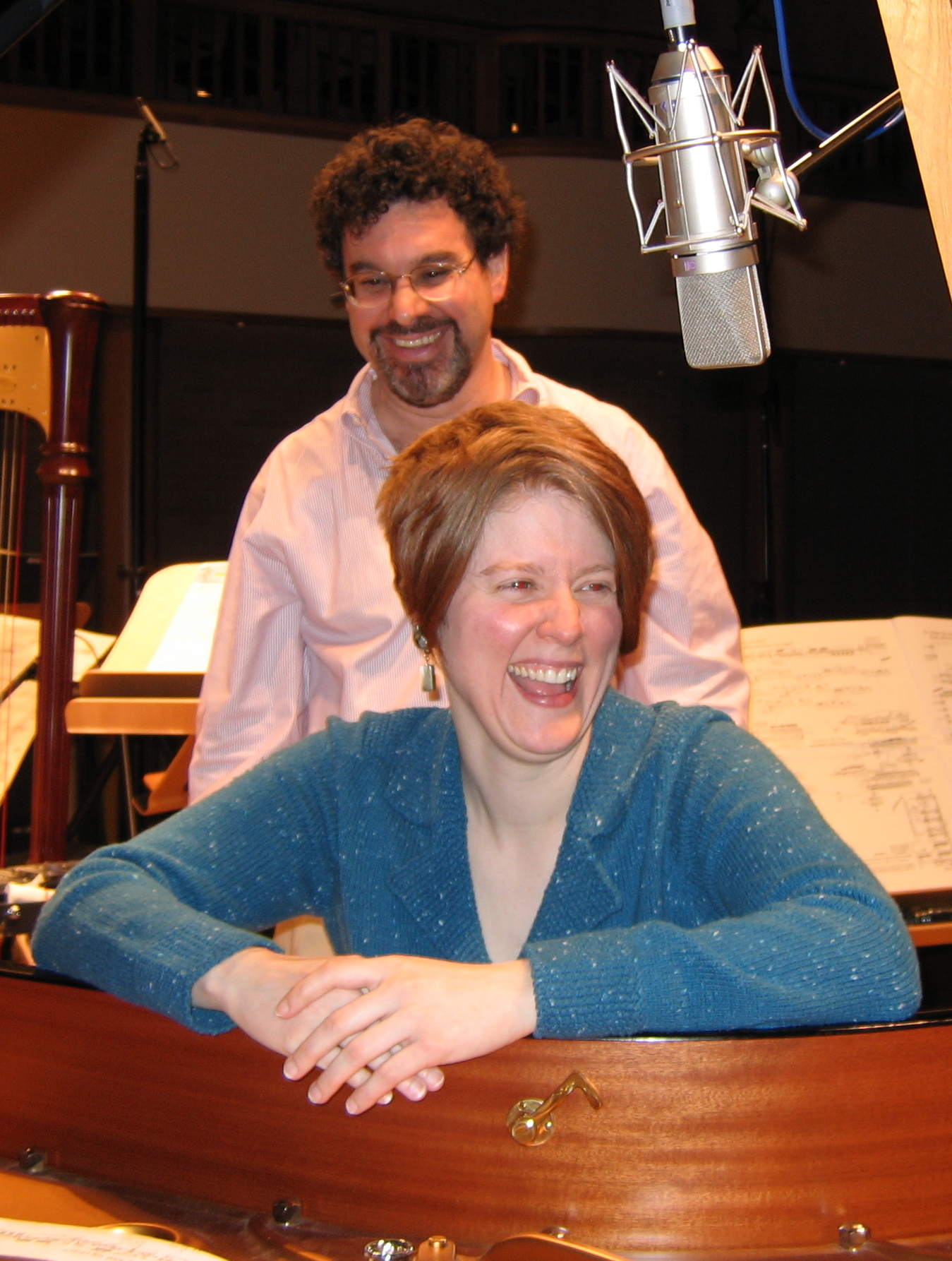  with Adam Abeshouse, recording  Ancient Voices of Children  