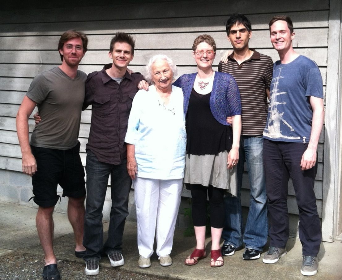  David Fulmer, Chris Gross, Bethany Beardslee, TA, Cyrus Beroukhim, and Kyle Armbrust. Redhook NY, June 2012 