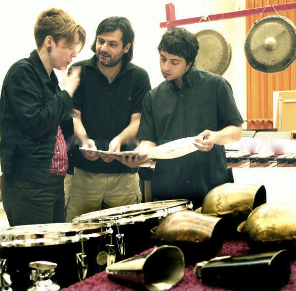 TA, composer Paolo Cavallone, & conductor/composer Christian Baldini at June in Buffalo.