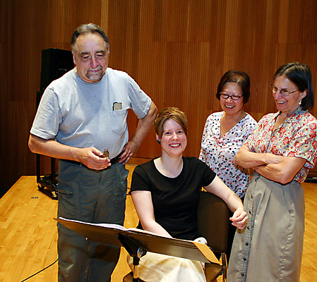  Composer Harvey Sollberger, TA, Linda &nbsp;Kwan and Jayn Rosenfeld of NYNME at June in Buffalo 