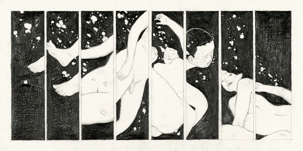  8"x16", pencil on paper, 2012  Entrance/Exit is the (New Telant) winner of AOI Illustration Awards in Books category. 