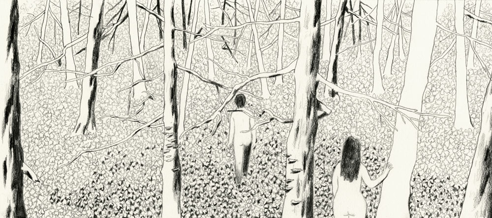8"x16", pencil on paper, 2012 Entrance/Exit is the (New Telant) winner of AOI Illustration Awards in Books category.