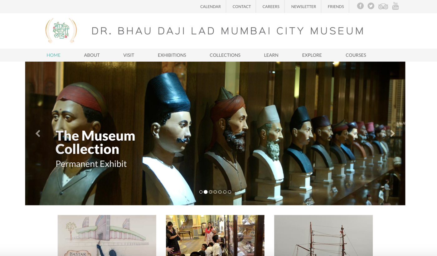 A detailed Website Design for The Dr. Bhau Daji Lad Museum