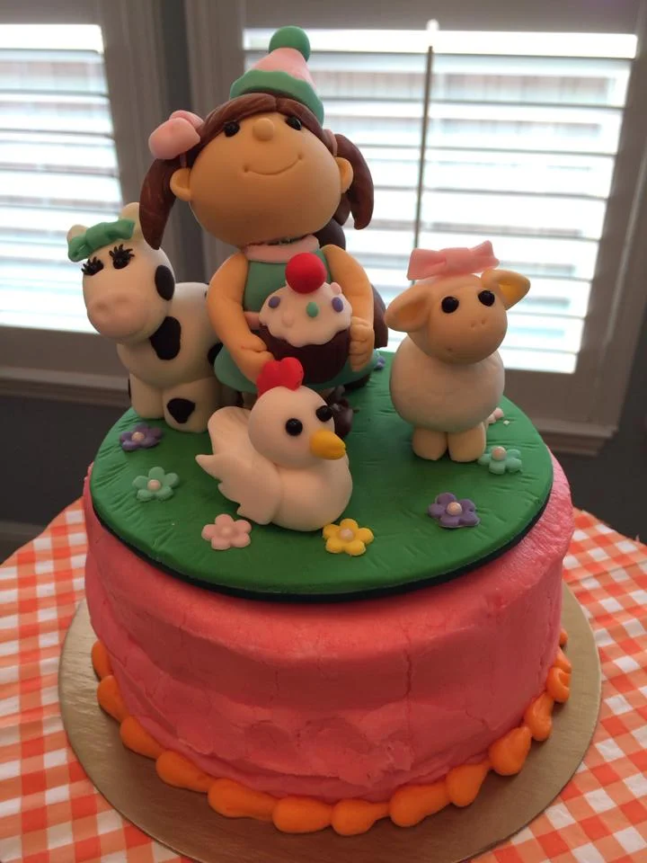 Fondant Holiday with her Farm Friends! 