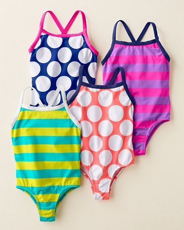 Garnet HIll Kids Wave Rider Cross Back Swimsuits 