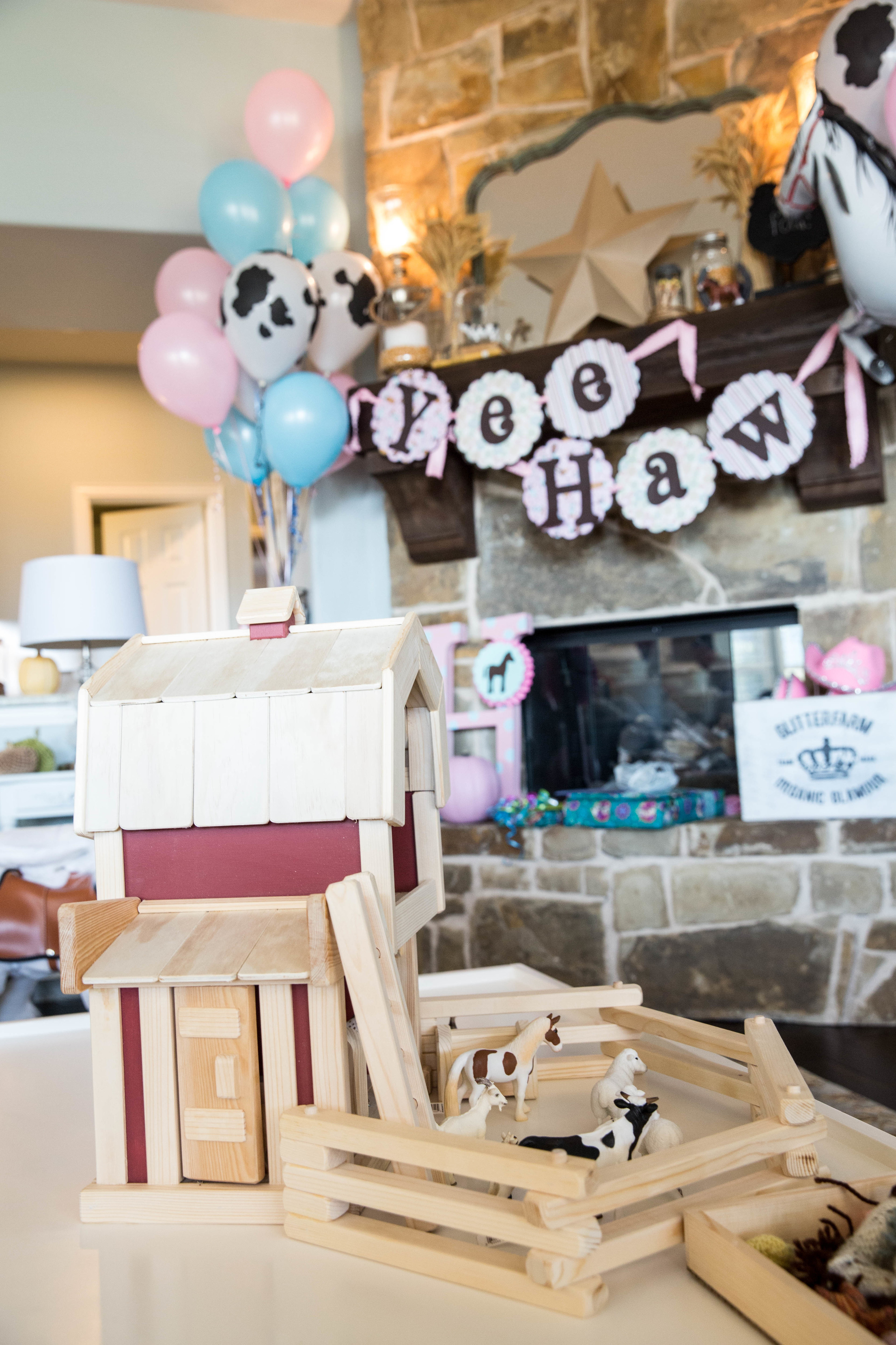 Always use your toys as decor and fun stations whenever they fit your theme! 