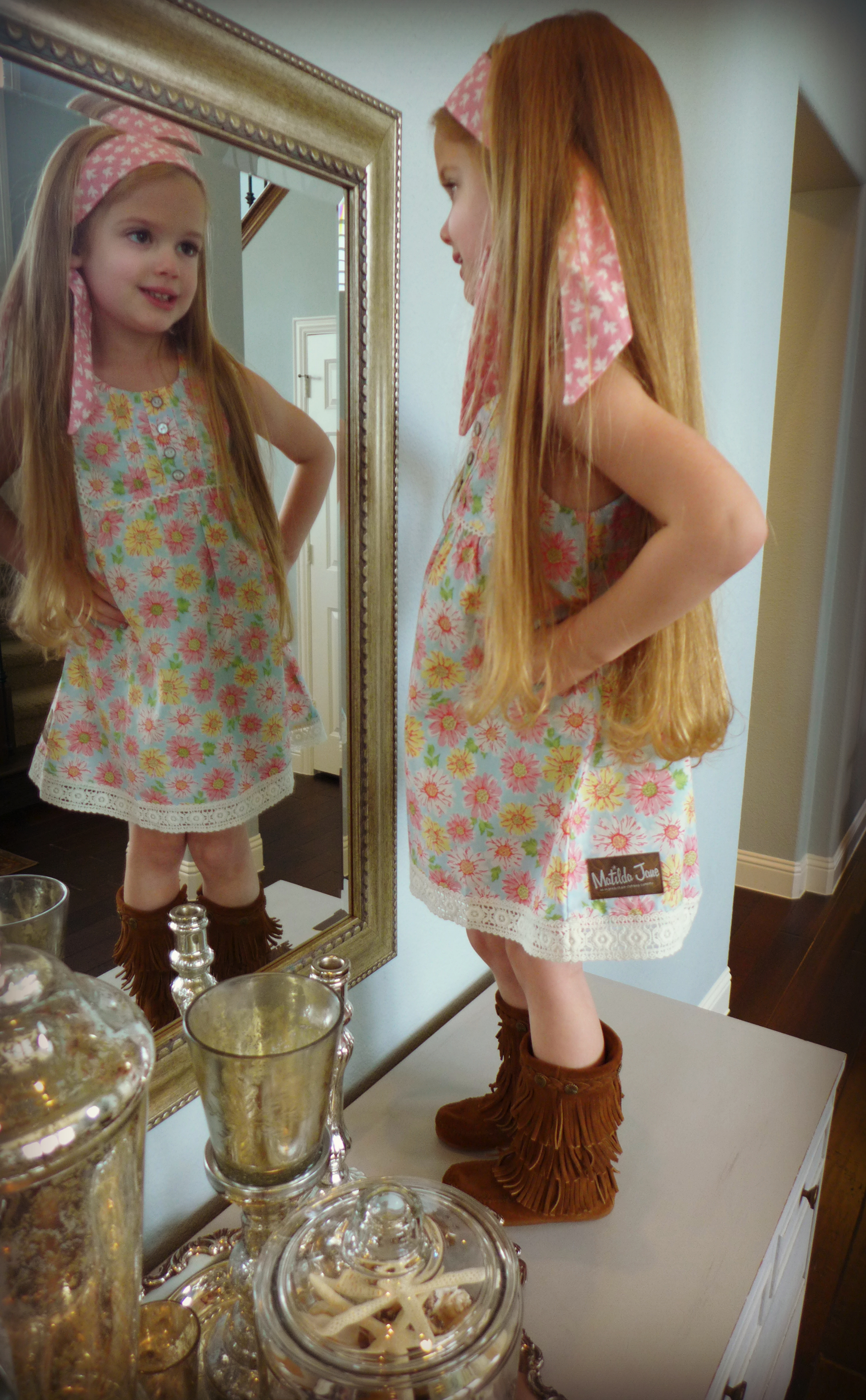 At 4, post 6 inch hair cut 