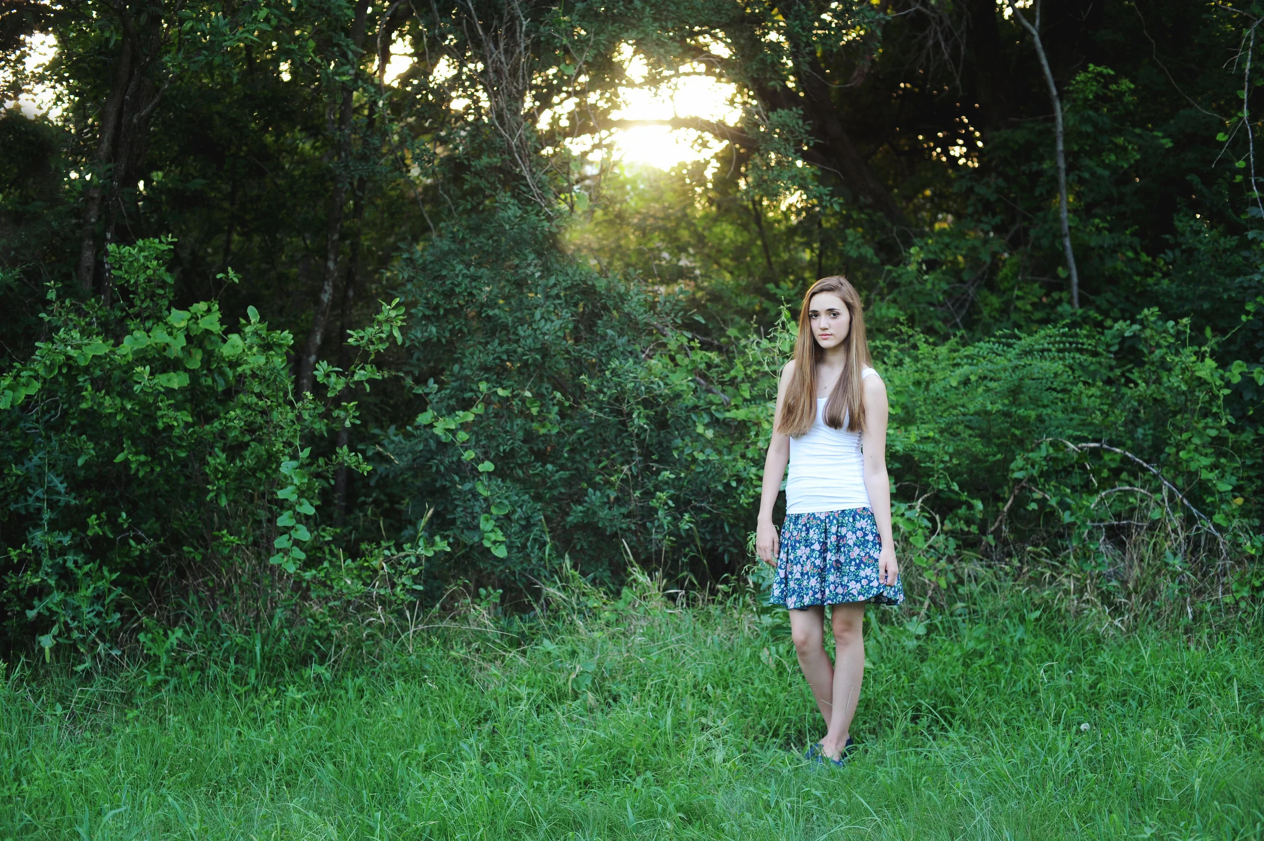 Roses are Red Skirt paired with plain white tank top. This skirt was Zoe's favorite MJ piece! 