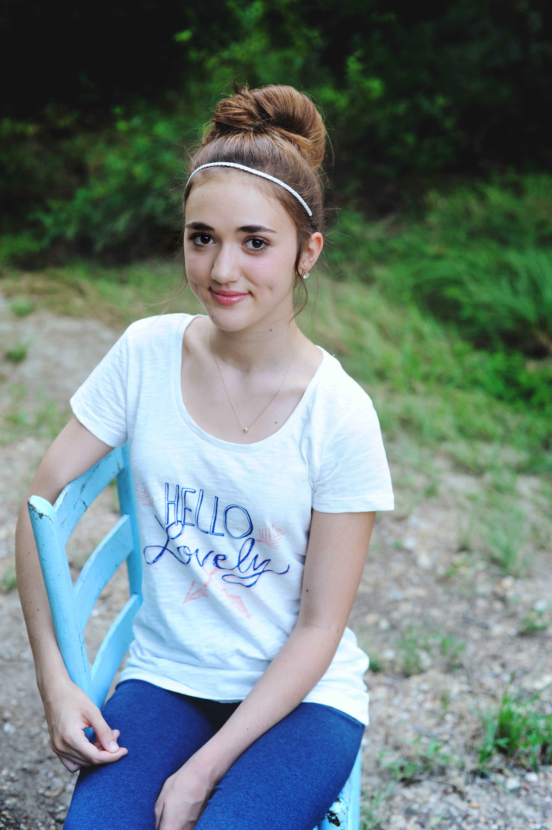 Lovely Life Tee with Nightime Sky Big Ruffles 