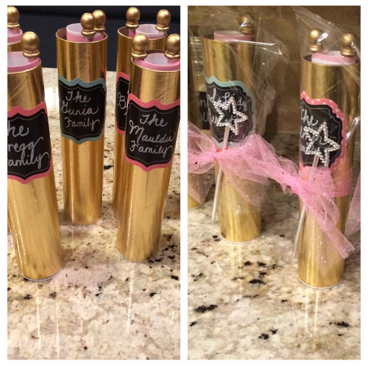 I ended up with the wrong size mailing tubes, but had to make them work or the invites would have gotten in the mail SUPER past the "Guest should have them in their hands 3 weeks beforehand," timeframe! 
