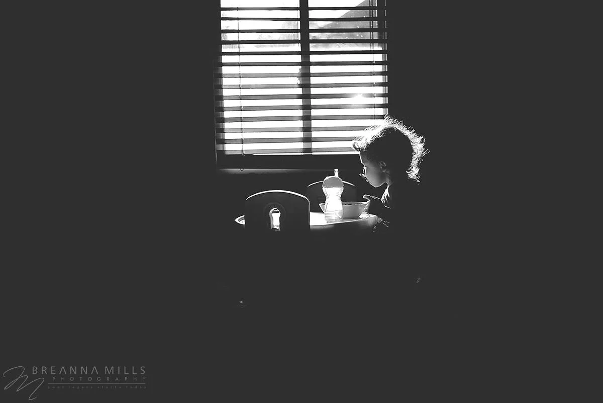 Johnson City, TN photographer Breanna Mills Photography wins low light photo contest with indoor portrait. Winner of prize pack from Robin Chavez Photography. 
