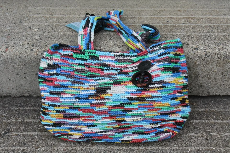 Crocheted plastic hand bag — Ubuntu Collective