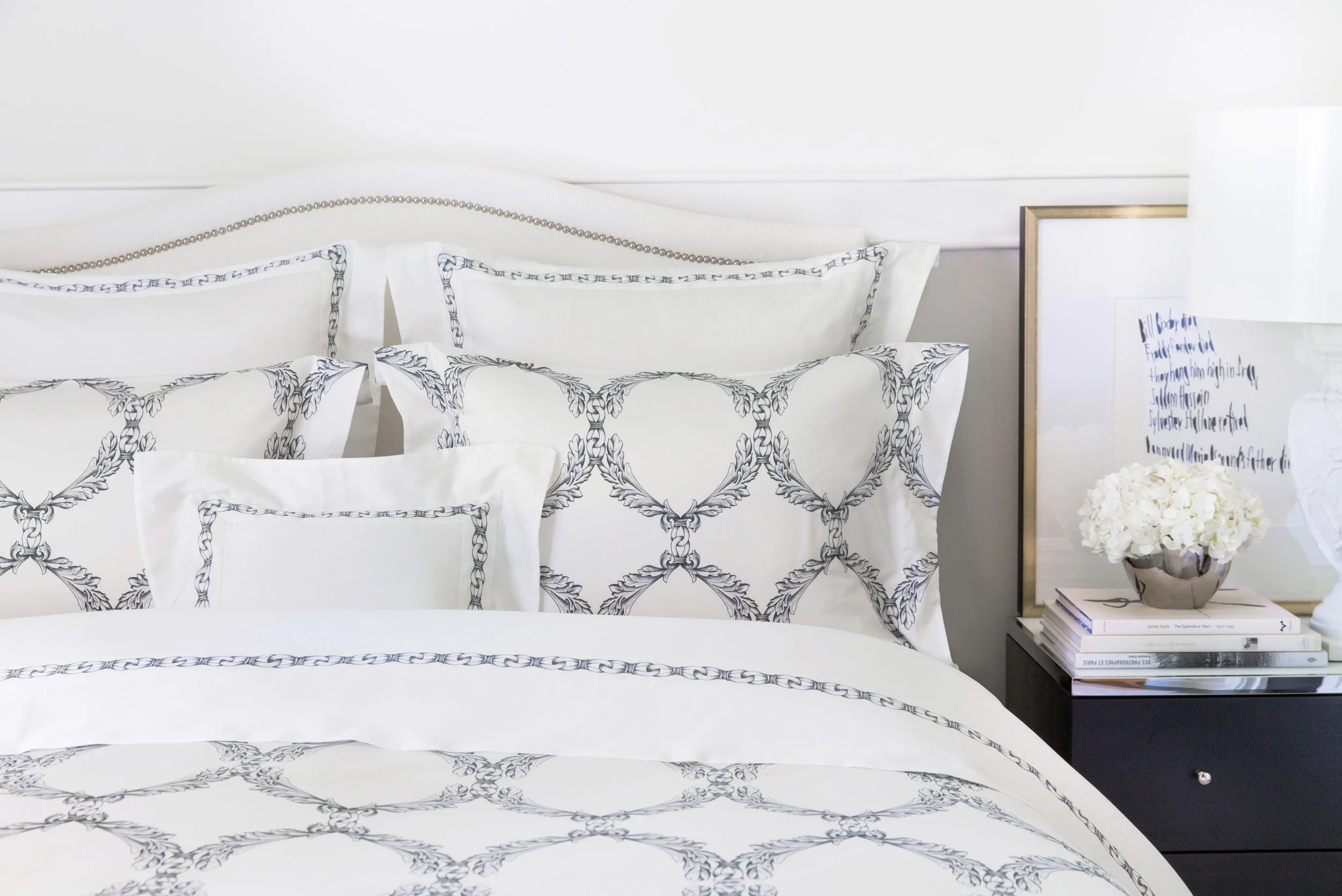 Modern bedding styling