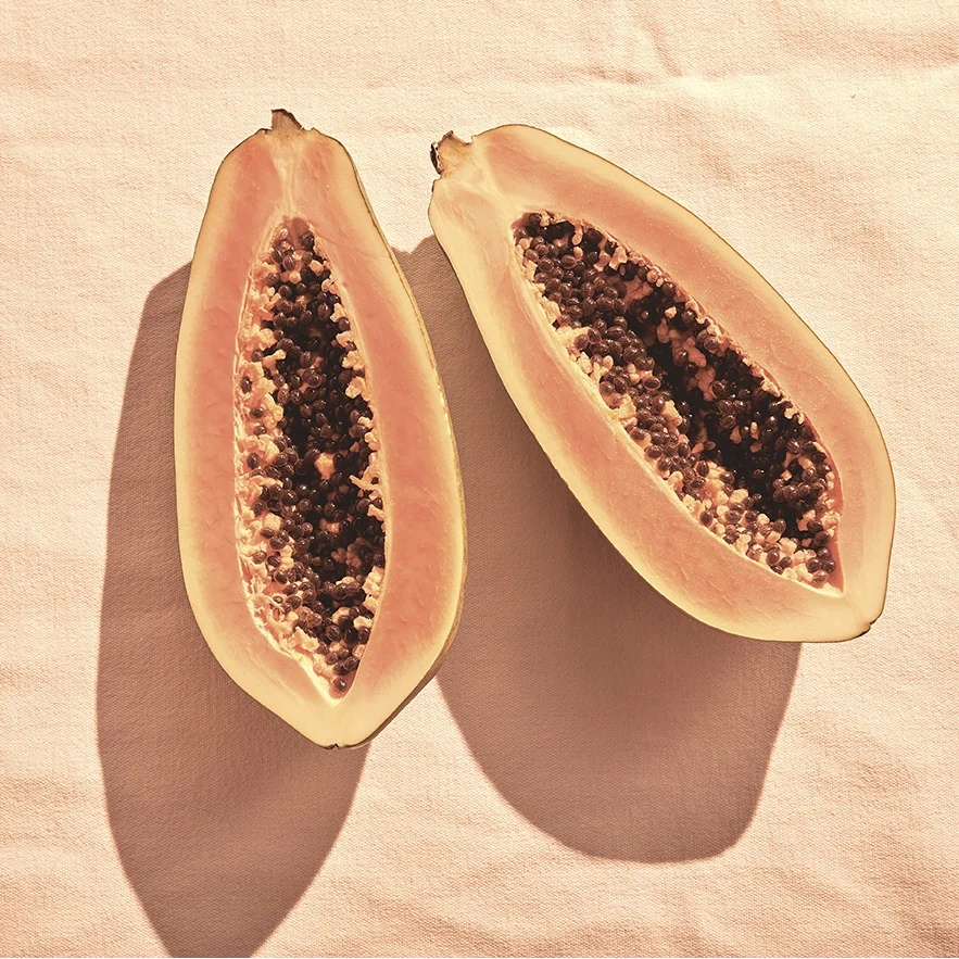 Papaya food prop styling