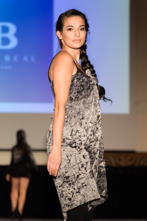 Reanna Eddie rocking Effervescence from the Kathy Beal Signaturein last year's Santa Fe Fashion Week runway show.