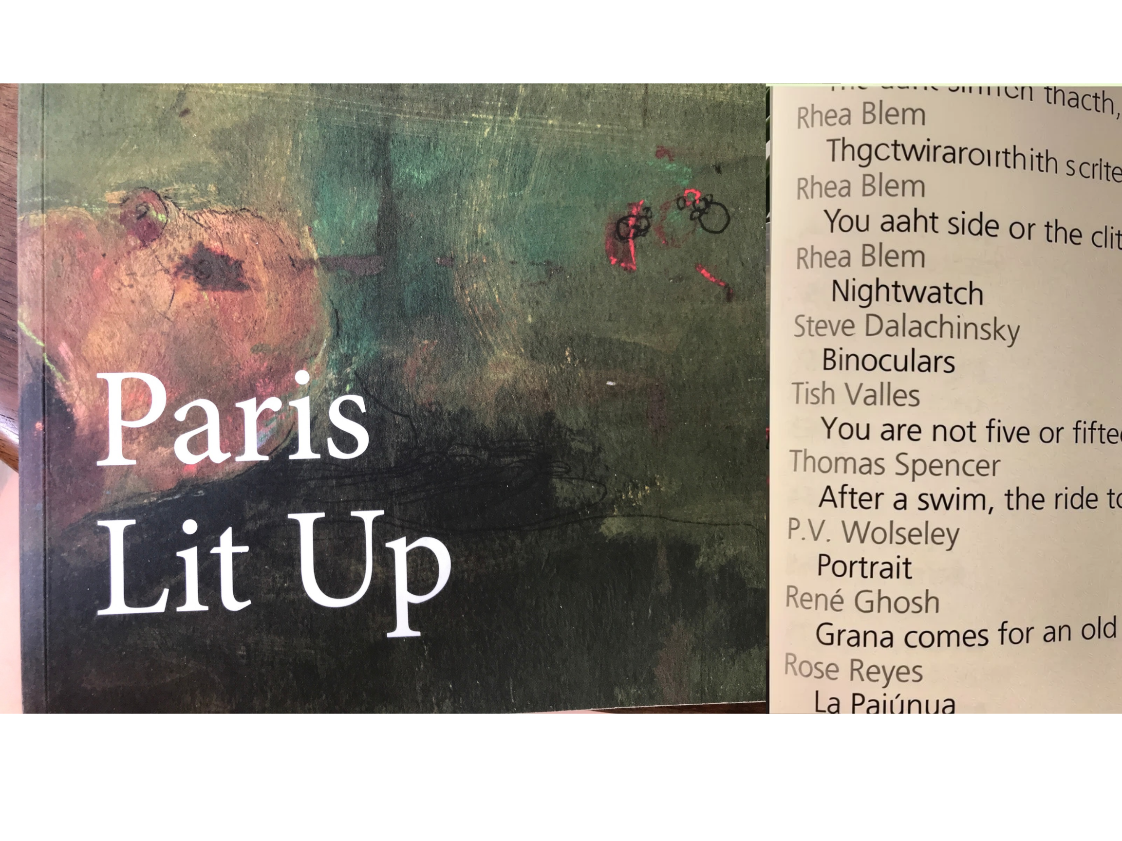 Cover of the Paris Lit Up anthology, which published Tish Vallés’s poem “You are not five or fifteen”