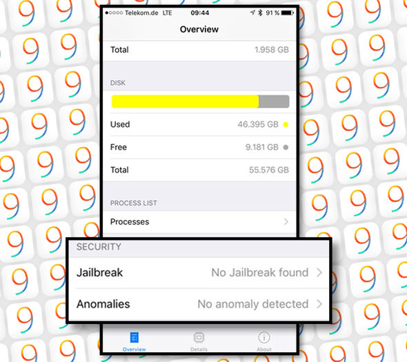 The app tells you whether or not any anomalies have been detected on your phone