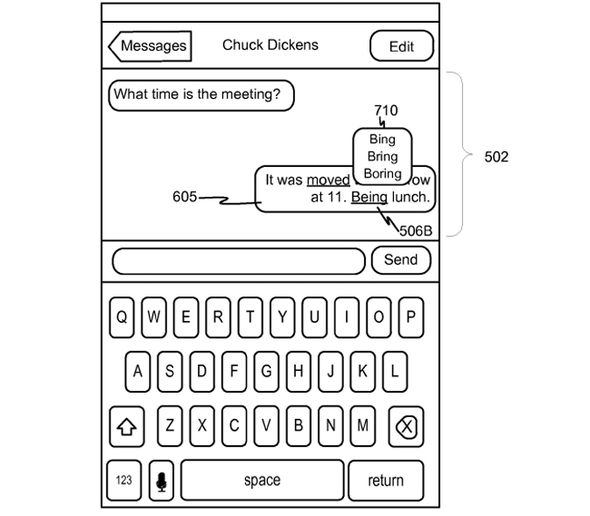 The new iOS feature could help people get their meaning across following an autocorrect mistakes US PATENT OFFICE