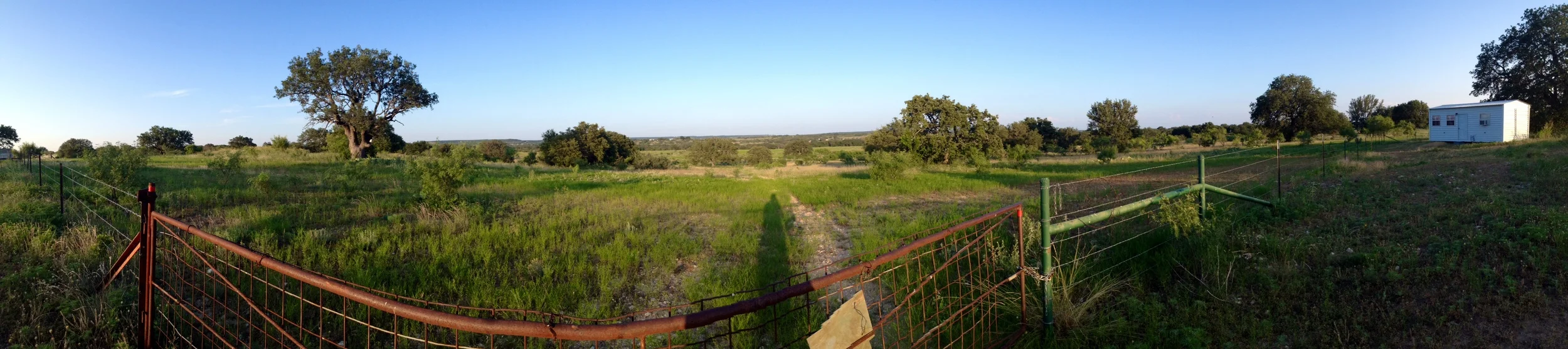 View from the top of the hill overlooking the eastern portion of the ranch