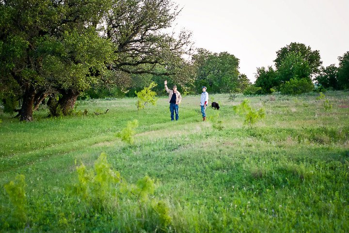 My father and my great aunt with two favorite dogs