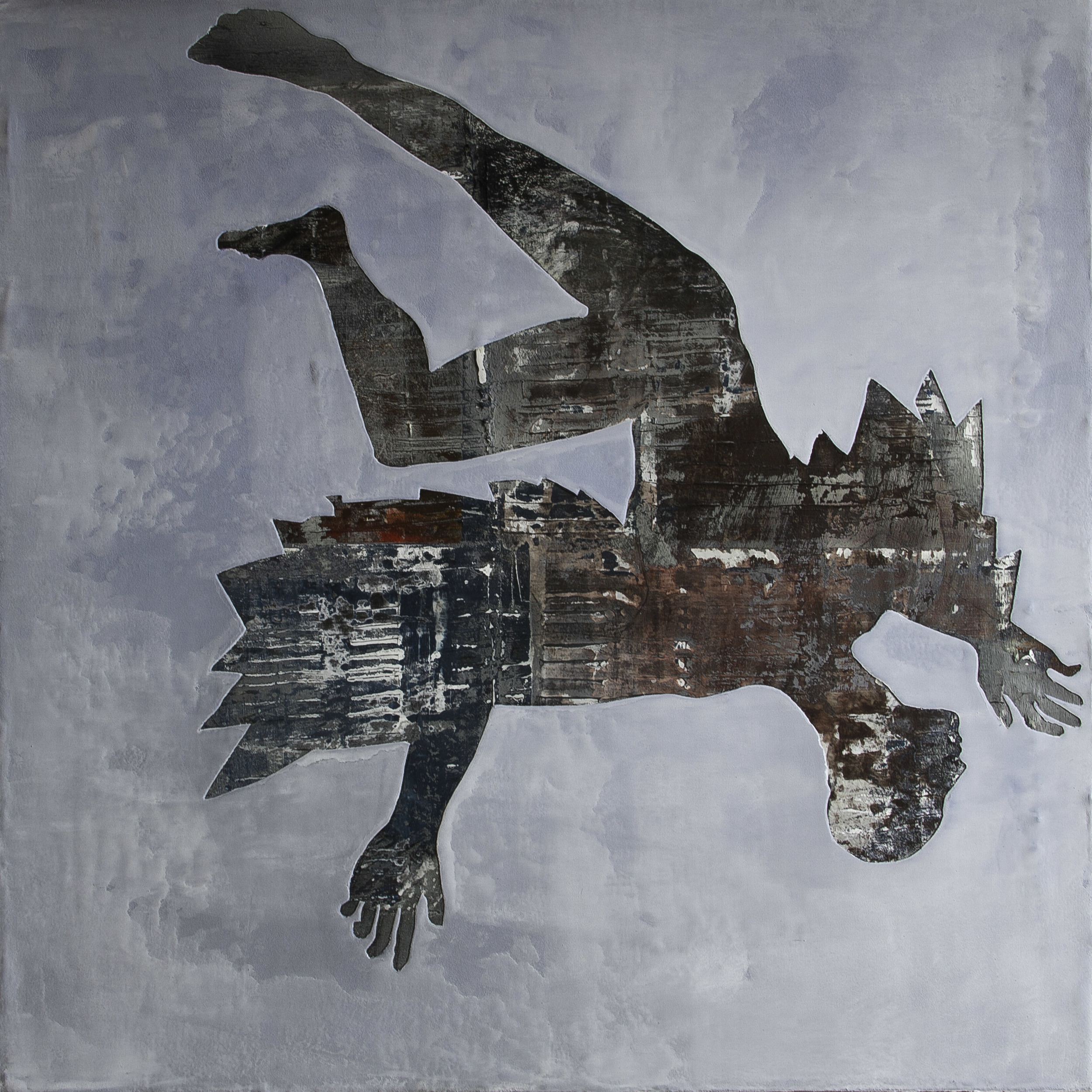  The Falling&nbsp; acrylic on canvas 36 x 36 inches 2014  unavailable 