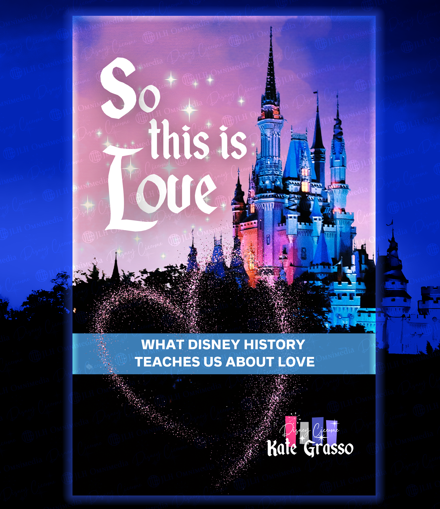  Kate’s official branding and template for her “Moments of Magic” Series with her initial concept for a glittering heart to occupy the negative space of the tree line. 