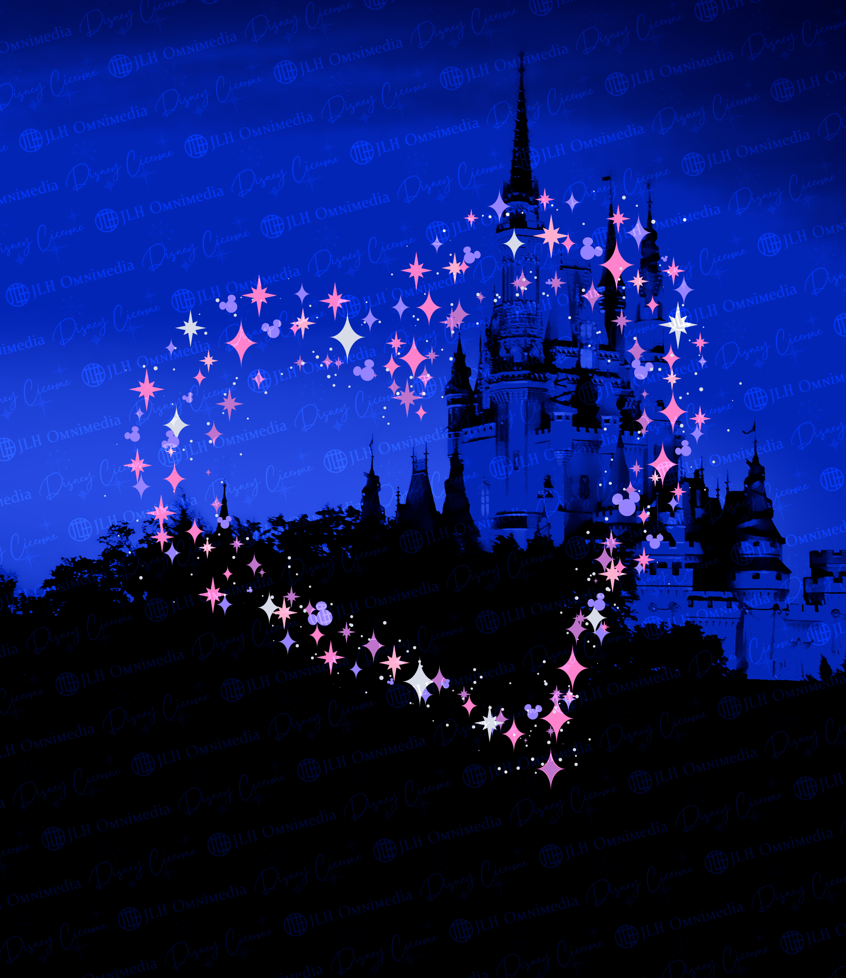  My first pass at a particle heart comprised of Kate’s midcentury modern Disney Cicerone stars with a few hidden Mickey’s along the way.  Fun Fact: In order to have have the most iconic version of his silhouette, the Mickey’s are taken directly from 