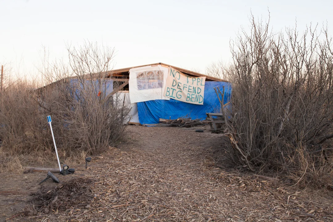 Defend Big Bend.Two Rivers camp, Presidio County, Texas. February 2017