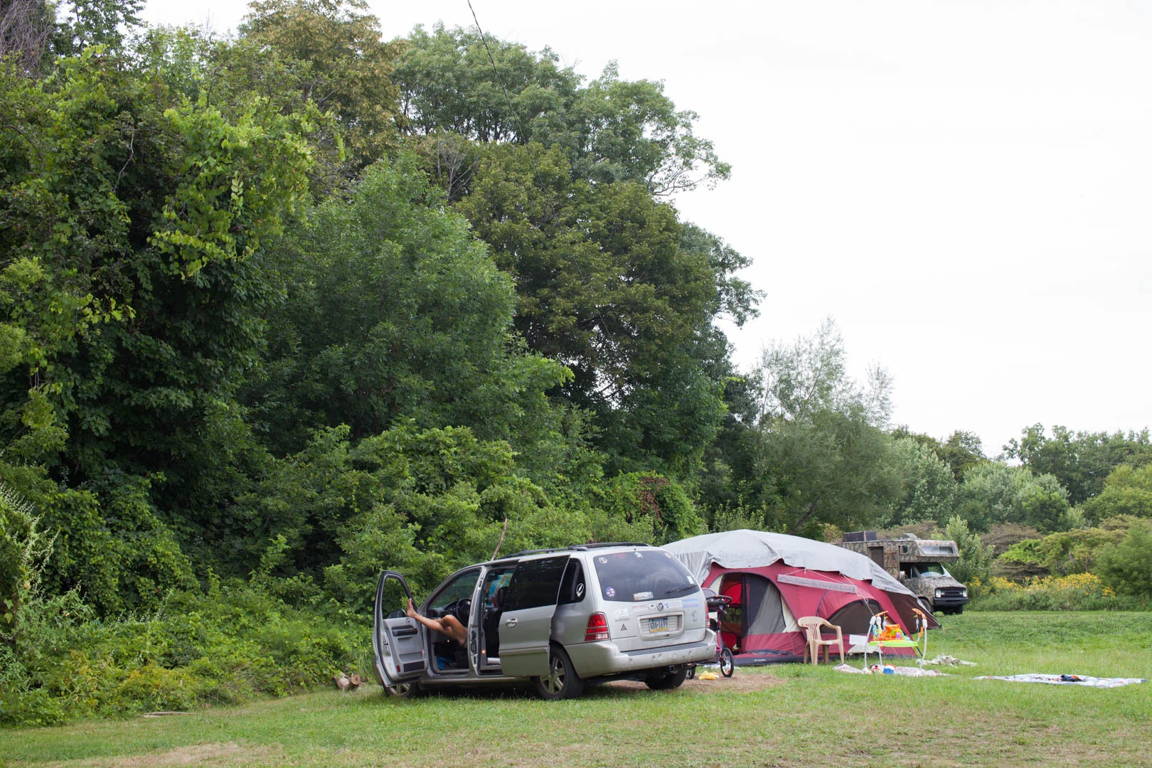Calling home. Camp Promise of Flint. Flint, Michigan. August 2017