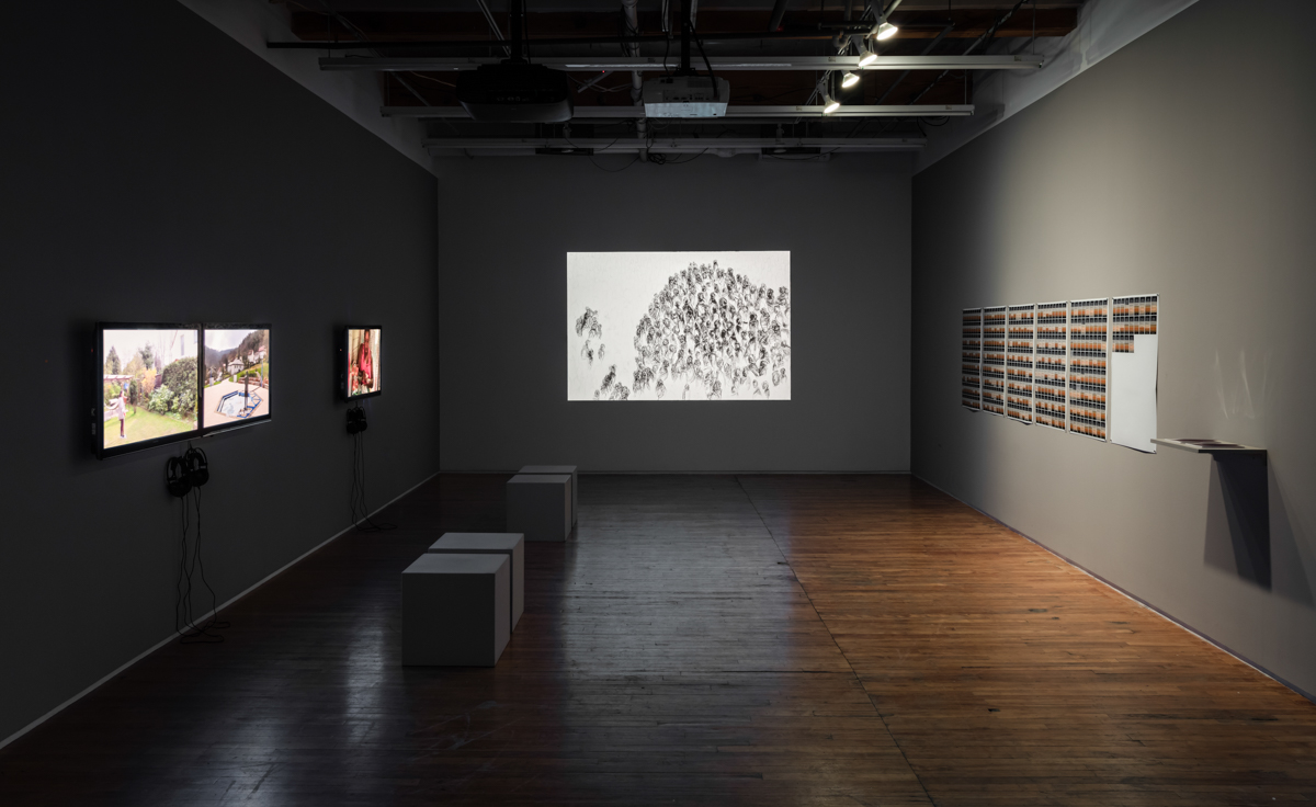 Installation at Prefix Institute of Contemporary Art, Toronto, Ontario for the exhibition, Movers & Shakers, curated by Betty Julian. January 2018.