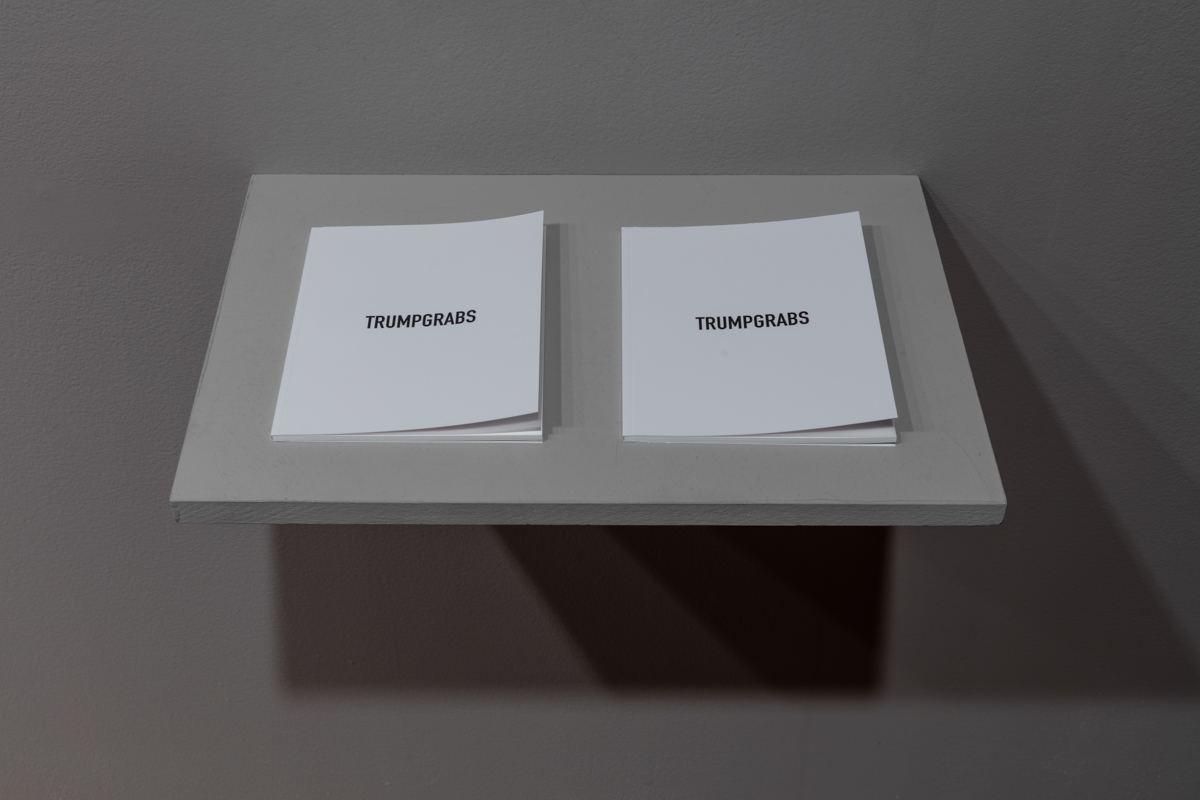 Trumpgrabs book at Prefix Institute of Contemporary Art, Toronto, Ontario for the exhibition, Movers & Shakers, curated by Betty Julian. January 2018.