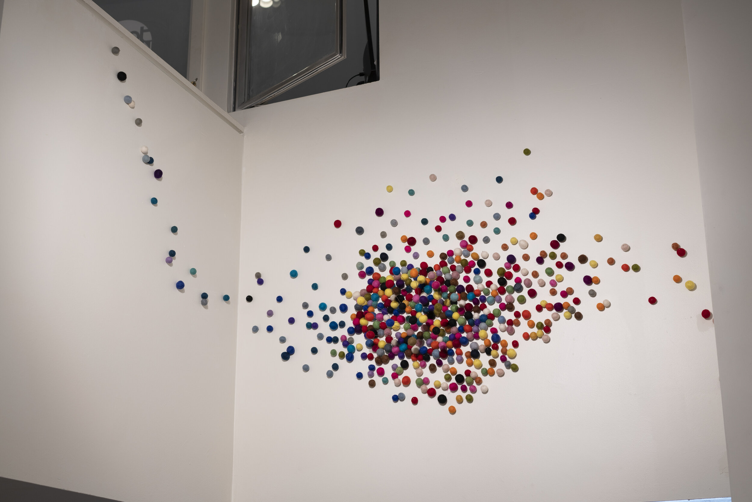   Elena Patiño  -  Color Migration , 2019. Felt and metal pins 