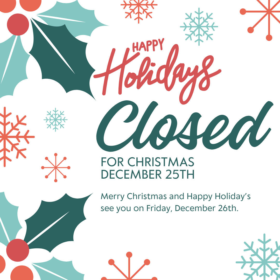 We are closed today!