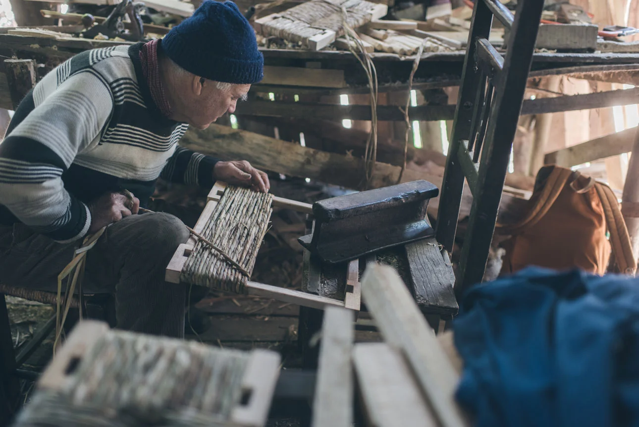 Don Jorge Oses, Artesano en Totora