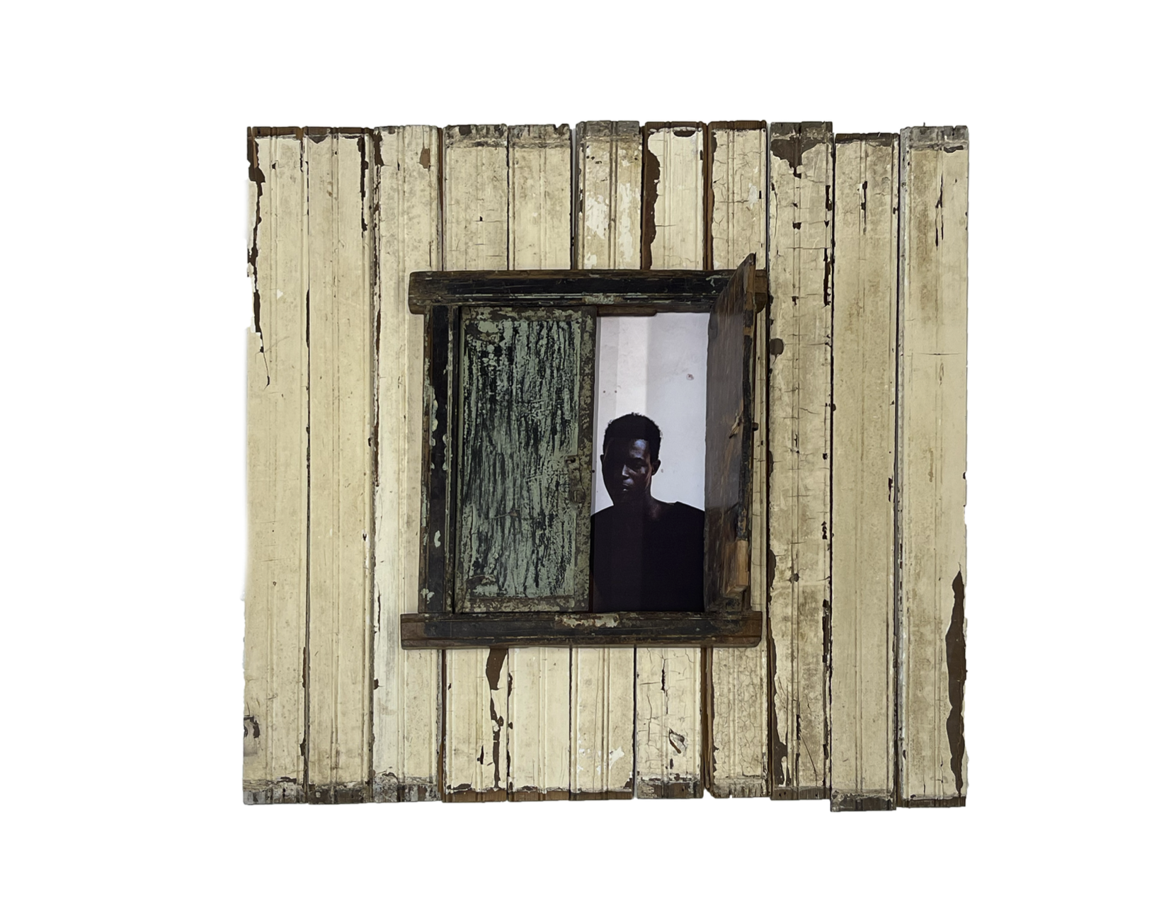   Joshua Woods  presents a series of photographic sculptures from Woods’ personal journeys and commissioned projects. More than documents, these works act as windows of fleeting glimpses into the layered geographies of the African diaspora. Each mome
