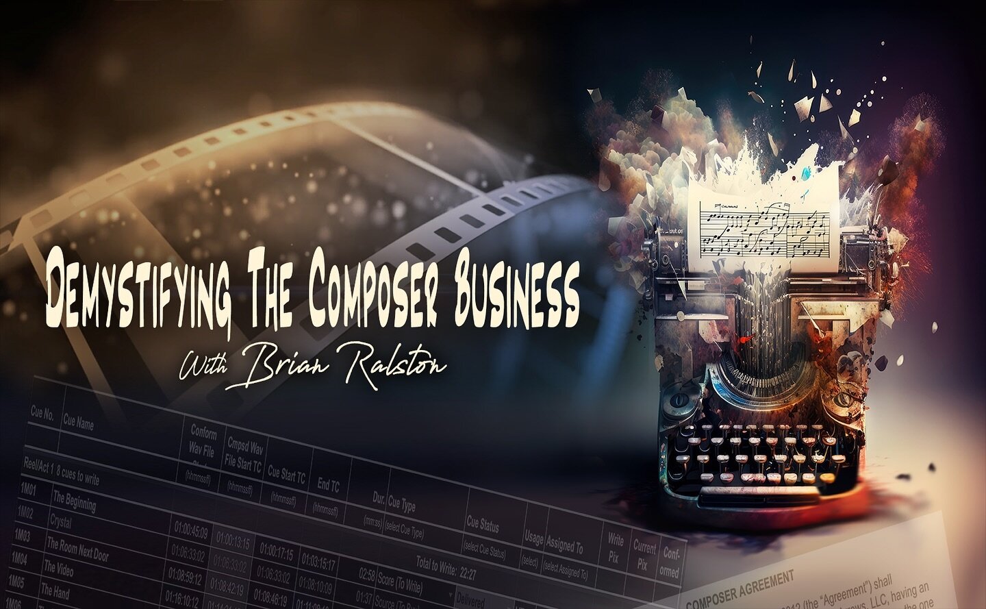 Media composers....come join us!  This 2-Day seminar is an investment in your music business acumen that will pay off more than any sample library purchase you have ever made.  I promise you that.  There are so few opportunities to really learn and h