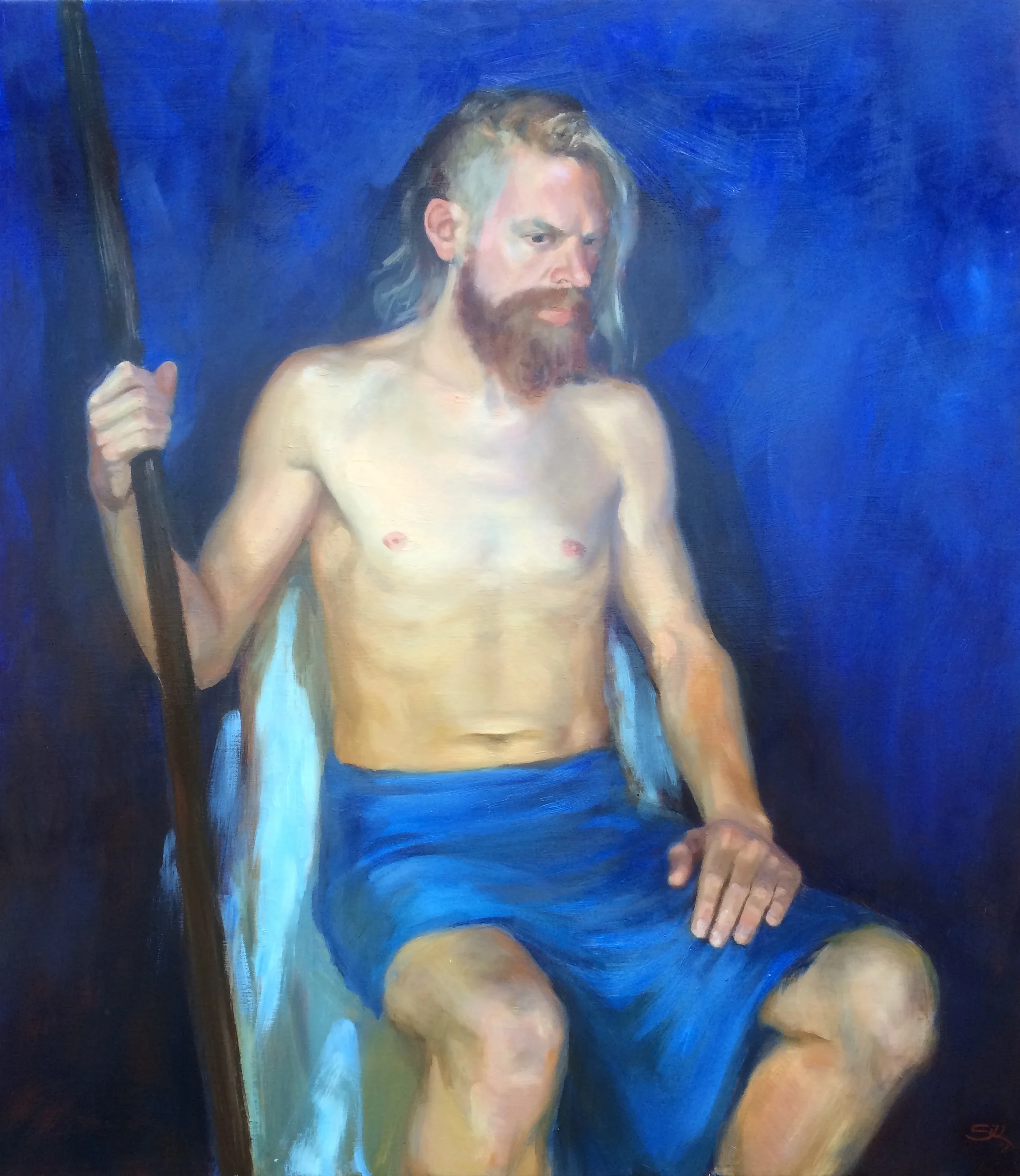 "Njørk", oil on linen, Silvia Ilona Klatt