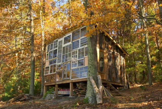 A couple Leaves their Jobs to build a house of windows in the mountains of West Virginia