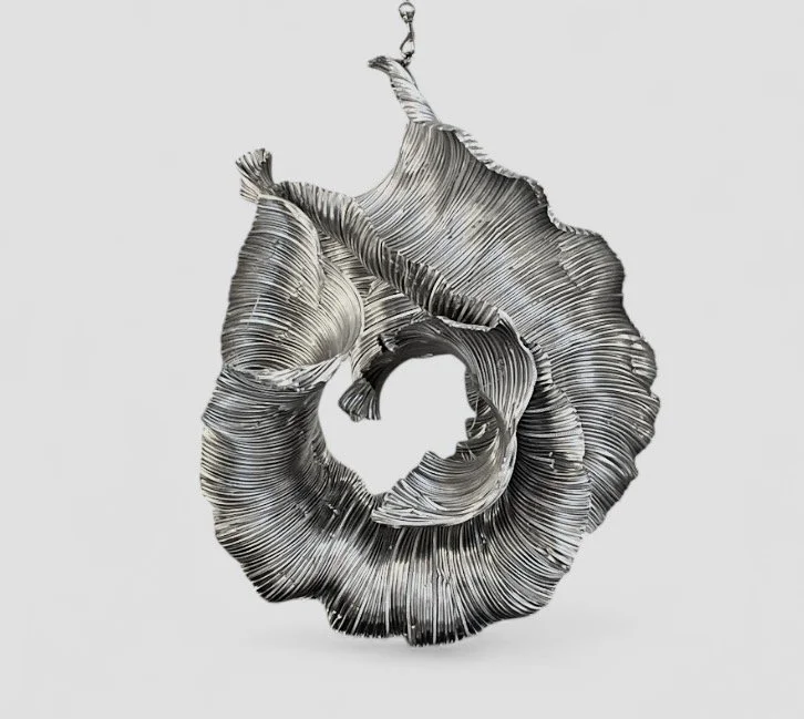 Pleated Aluminium hanging sculpture