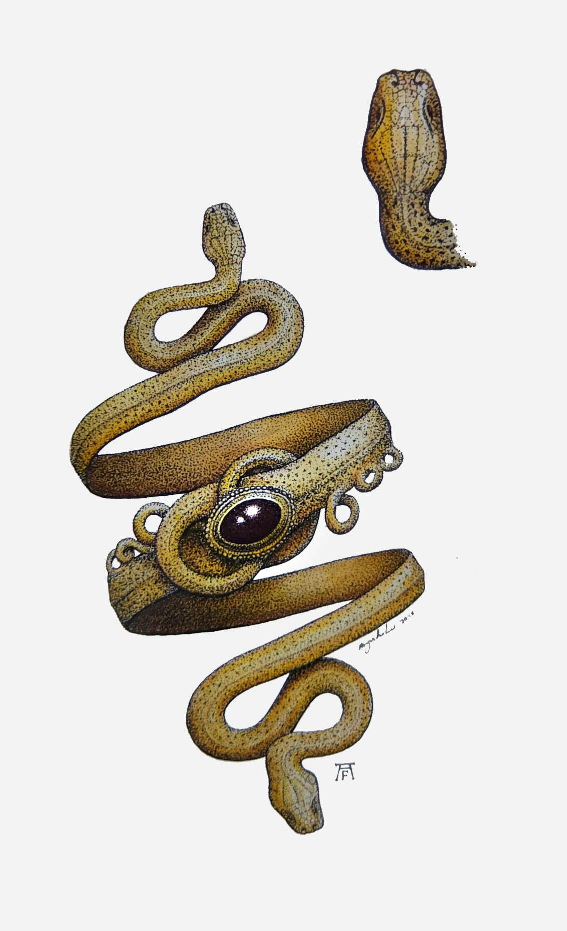 'Gold Snake Armband'