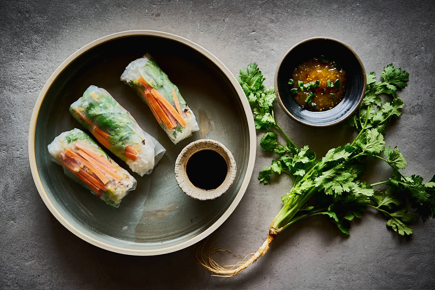 Vietnamesische Glücksrollen - Frühlingsrollen mit Reispapier