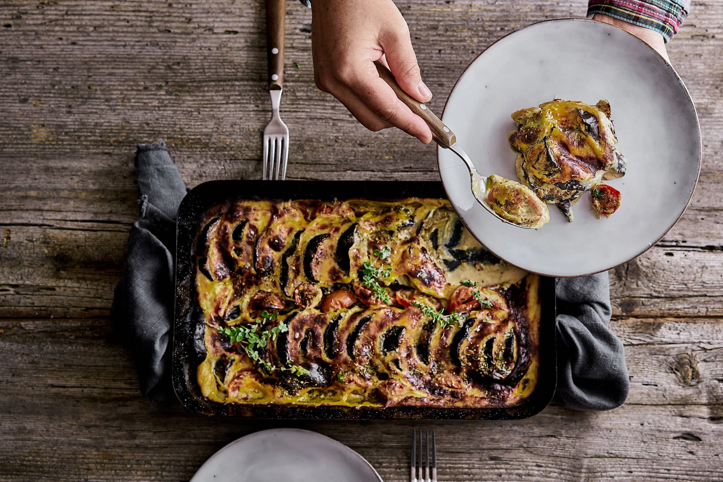 Auflauf mit Auberginen vegane Rezepte