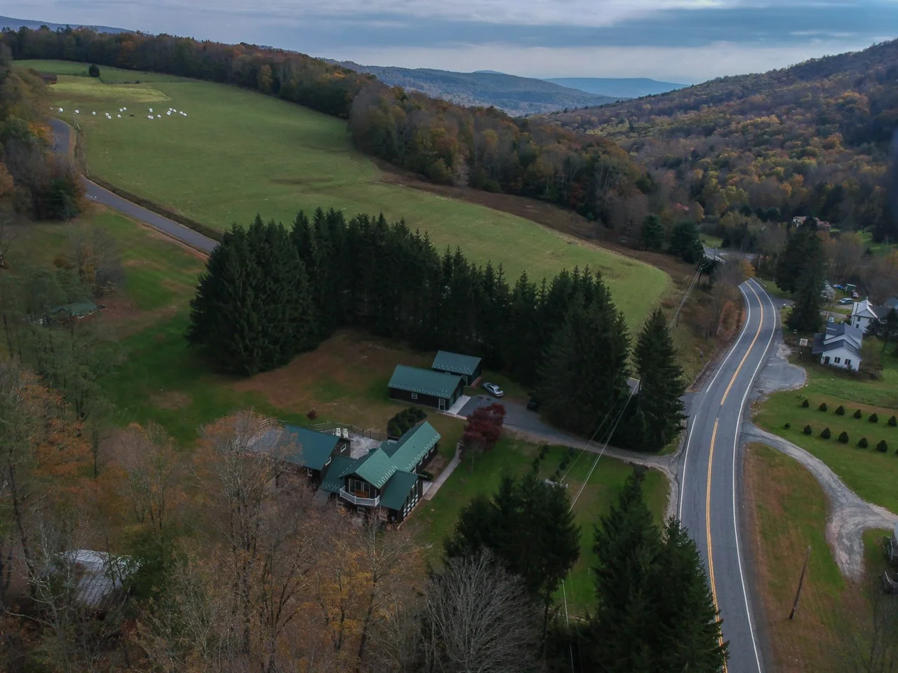 Contemporary Catskills house + guest house with pool and sprawling backyard in Neversink, New