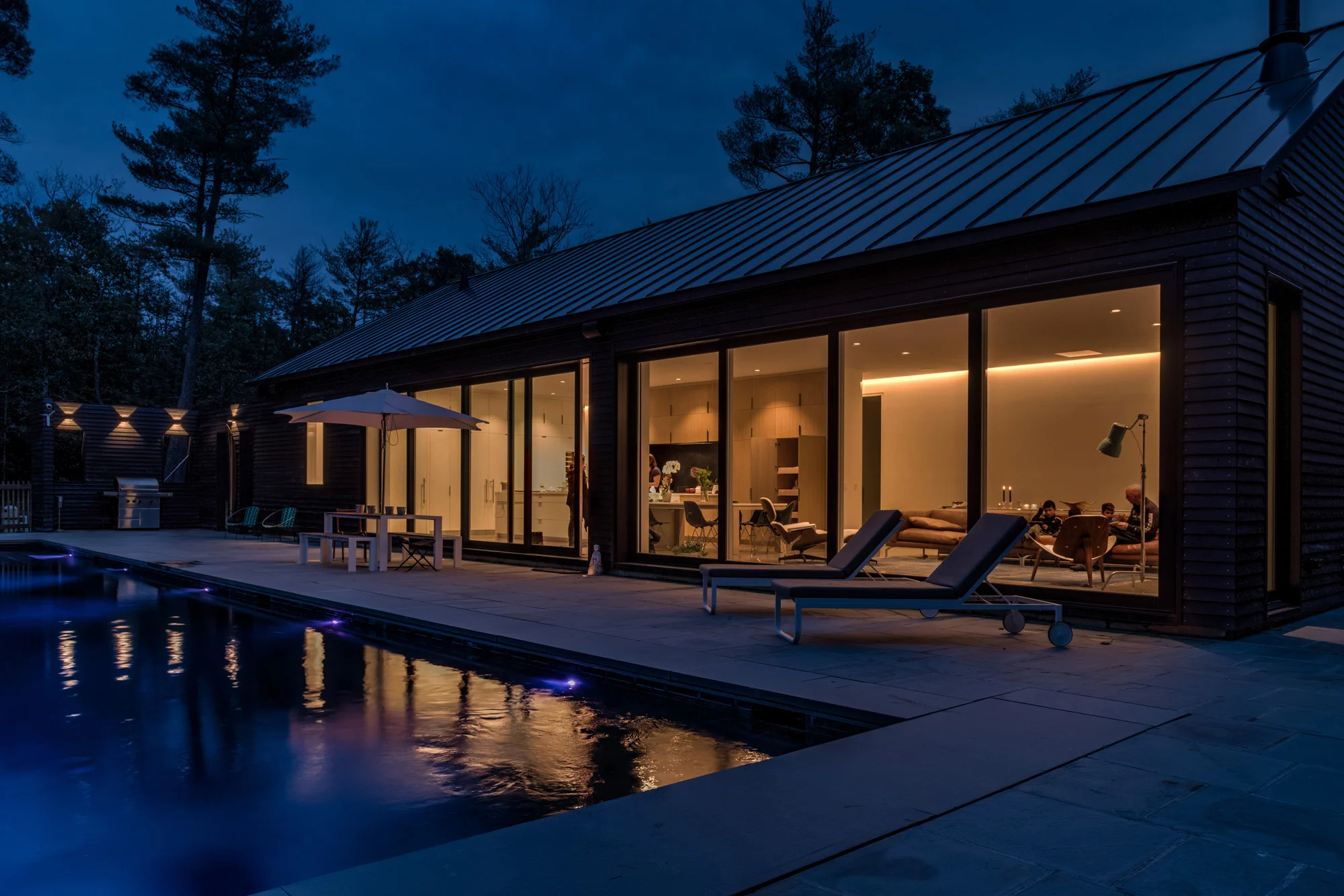 Modern Saugerties vacation rental with pool for rent Red Cottage Inc