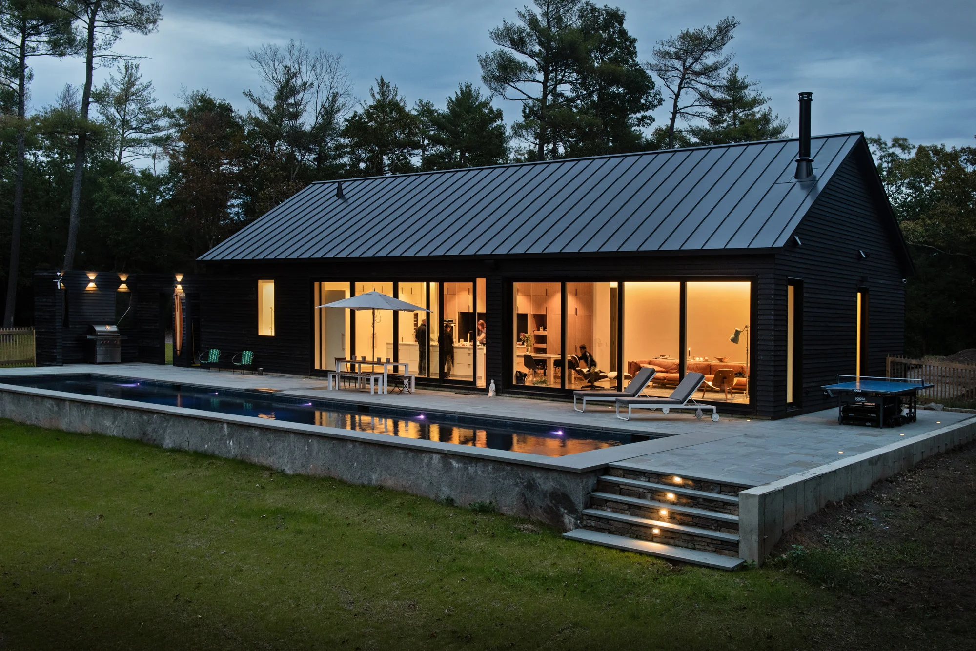 Modern Saugerties vacation rental with pool for rent Red Cottage Inc