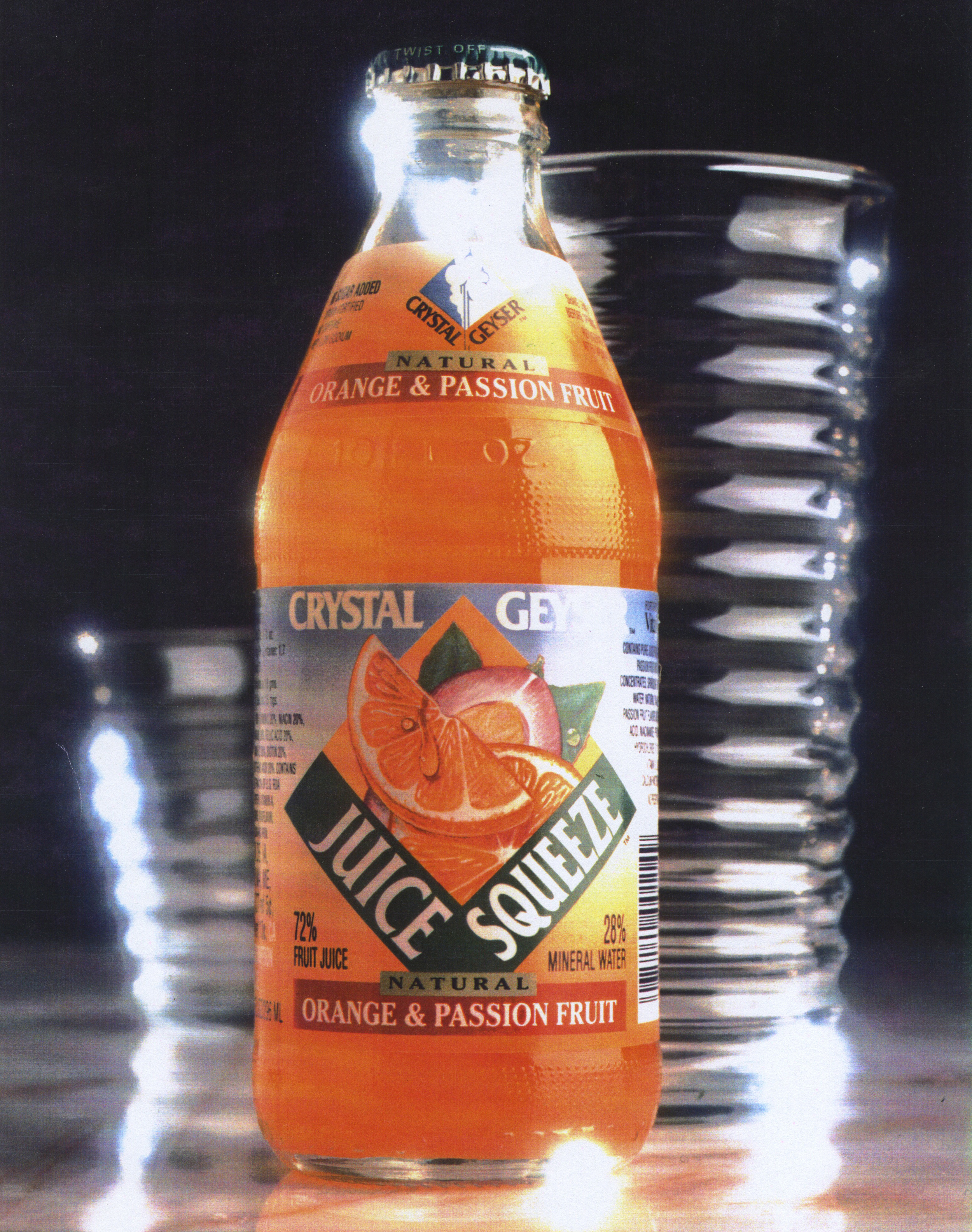 Crystal Geyser Juice Squeeze label