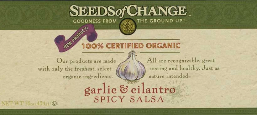 Seeds of Change salsa label