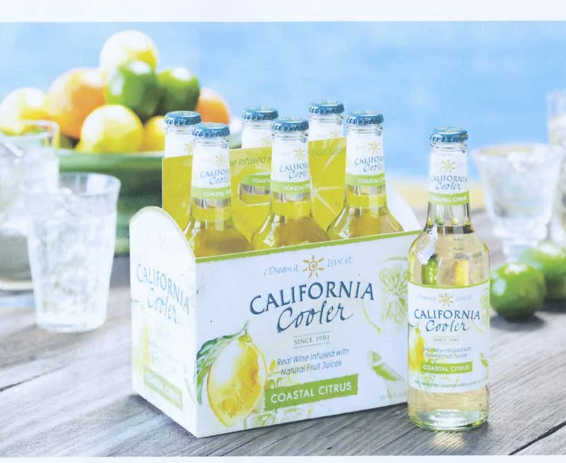 California Cooler box and label