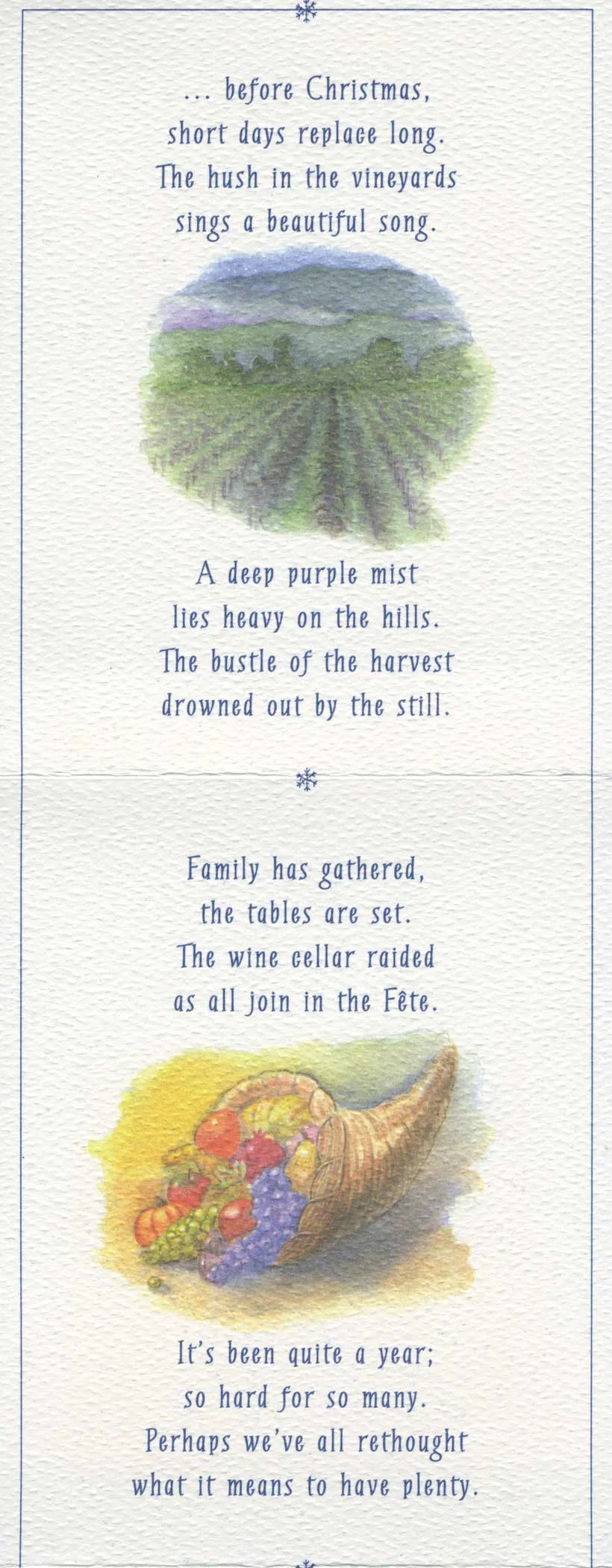 Frog's Leap Winery Christmas Card